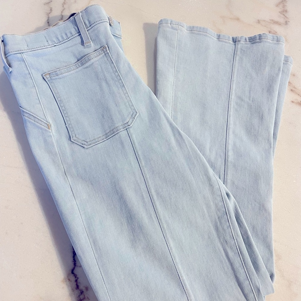 Veronica Beard Carson Light Blue Flare Jeans